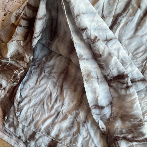 Splendid Long Folded Waist Tie Dye Skirt XS Blue & Brown - Picture 6 of 8
